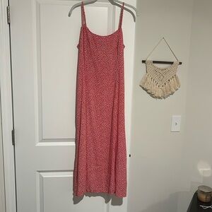 H&M Red dress with white flowers, size Medium